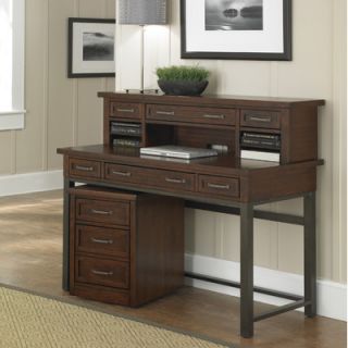 Home Styles Cabin Creek Executive Desk with Hutch and Mobile File 5411 1521