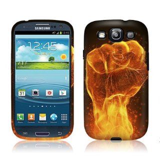 TaylorHe Cool Flaming Fist Arising Fantasy Samsung Galaxy S3 Siii i9300 Hard Case Printed Samsung Galaxy S3 Siii i9300 Cases UK MADE All Around Printed on Sides 3D Sublimation Highest Quality Cell Phones & Accessories