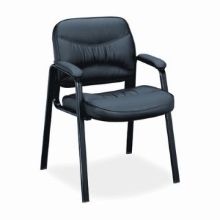 HON VL640 Series Leather Guest Chair with Leg Base BSXVL643ST11