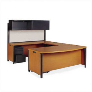 Virco Plateau U Shape Desk Office Suite Kit PTOFFICE5 Desktop Color Carmel S
