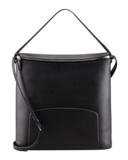 Leather Crossbody Bag, Black   THE ROW