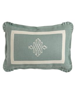 Seaglass Pillow w/ Ivory Detail, 14 x 20   Legacy Home