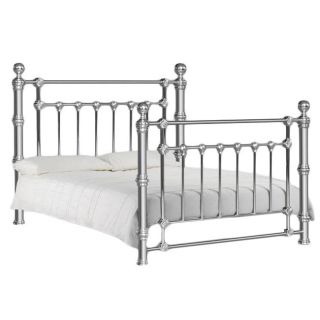 Hodedah Import Inc. Seven Leg Support Chrome Metal Bed Silver Size Full