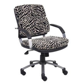 Boss Office Products Mid Back Microfiber Office Chair with Padded Arm Rests B