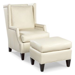 Fairfield Chair Leather High Back Wing Chair and Ottoman 2779 01N  1128
