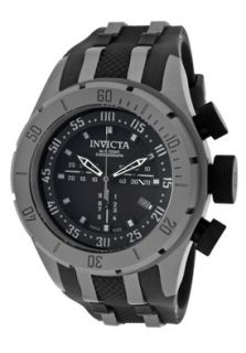 Invicta 229  Watches,Mens Coalition Forces Chronograph Black Dial Black Polyurethane, Chronograph Invicta Quartz Watches