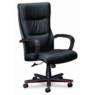 Basyx VL844 Series High Back Leather Office Chair BSXVL844HSP11 Finish Mahogany