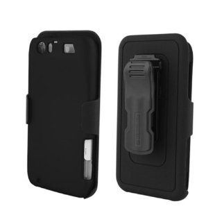 Motorola Dinara/Atrix HD MB886 Black Cover Case + Kickstand Belt Clip Holster + Naked Shield Screen Protector Cell Phones & Accessories