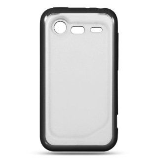 BLACK Hard Plastic TPU Trim Case for HTC Incredible 2 6350 / Incredible S + S Cell Phones & Accessories