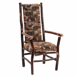 Fireside Lodge Hickory High Back Fabric Arm Chair 86080