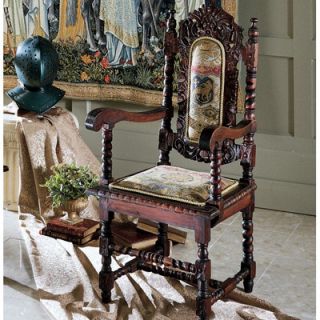 Design Toscano Charles II Fabric Arm Chair AF1010