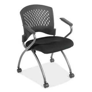 OfficeSource Nesting Chair with Casters 3094GBLK