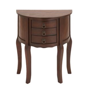 Woodland Imports 3 Drawer Nightstand 9621 Color Brown