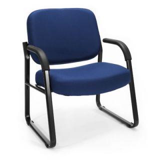 OFM Big and Tall Guest Arm Chair 407 80 Seat / Back Color Navy
