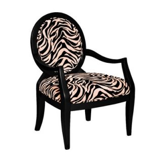 Powell Classic Seating Zebra Fabric Arm Chair 502 936