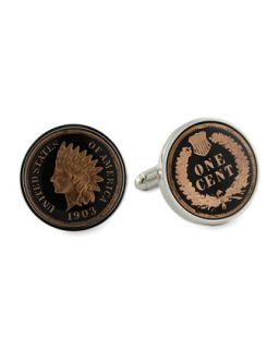 Mens Indian Penny Cuff Links   David Donahue