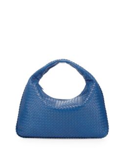 Large Lambskin Sac Hobo Bag, Royal Blue   Bottega Veneta