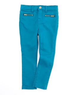 The Skinny Enamel Blue Jeans, Sizes 4 6X   7 For All Mankind