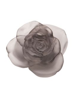 Gray Rose Passion Flower Sculpture   Daum