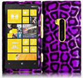 Purple Leopard Print Hard Cover Case for Nokia Lumia 920 Cell Phones & Accessories