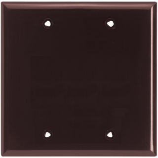 Cooper Wiring Devices 2 Gang Brown Blank Nylon Wall Plate