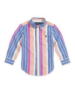 Blake Multistriped Poplin Shirt, Boys 4 7   Ralph Lauren Childrenswear