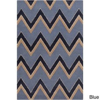 Hand tufted Gregory Chevron Wool Area Rug (5 X 76)