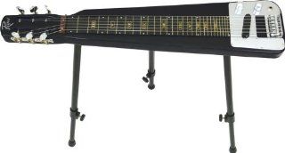 Rogue EA 3 Lap Steel Guitar with Stand and Gig Bag (Metallic Black) Musical Instruments