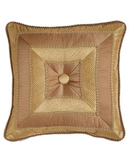 Mitered Stripe Pillow with Button & Cording, 18Sq.   Austin Horn Classics