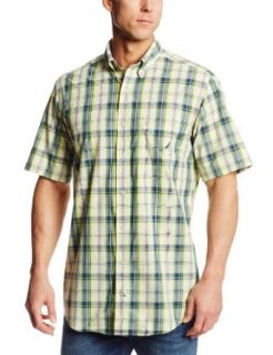 Nautica Men's Big Tall Short Sleeve Slub Plaid Woven Shirt at  Mens Clothing store