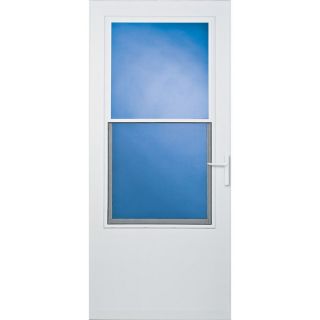 Comfort Bilt White Athens Mid View Tempered Glass Storm Door (Common 81 in x 36 in; Actual 81.13 in x 37.56 in)