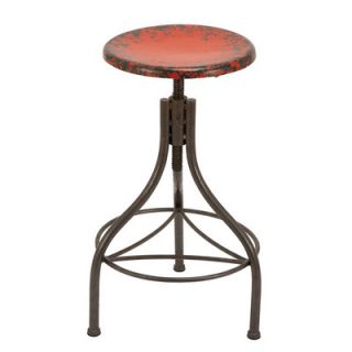 Woodland Imports 17 Adjustable Bar Stool 8098 Seat Color Red