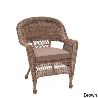 Honey Wicker Chair/ Cushion (set Of 4)