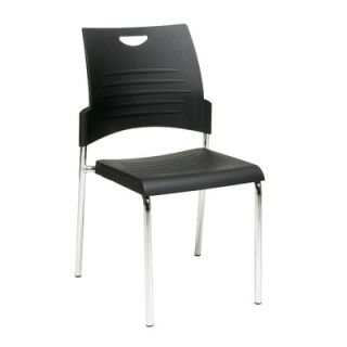 OSP Designs Straight Leg Stack Chair with Plastic Seat STC8300C2 3