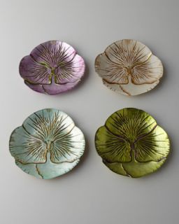 Four Floral Dessert/Canape Plates