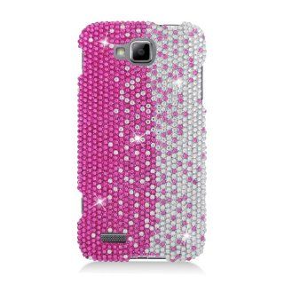 Samsung ATIV S T899M SGH T899M Bling Gem Jeweled Jewel Crystal Diamond Pink Silver Cascade Cover Case Cell Phones & Accessories
