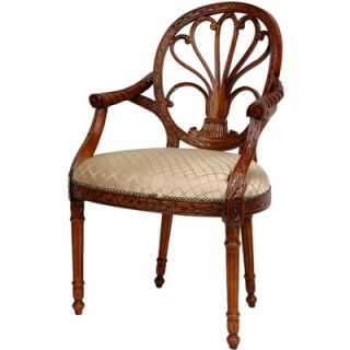Oriental Furniture Queen Elizabeth Fabric Arm Chair EU CHAIR9 A
