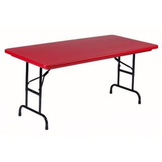 Correll, Inc. 48 Rectangular Folding Table RA2448 Color Red