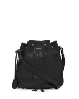 Padlock Leather Bucket Bag, Black   Alexander McQueen