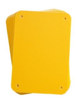 Brady 13621 Sign Blanks, Plastic, 4.25" x 6.25", Yellow Industrial Warning Signs