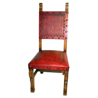 New World Trading Colonial Spanish Heritage Leather Side Chair SHC10RED Color