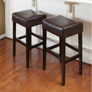 Home Loft Concept George Backless Leather Bar Stool (Set of 2) NFN1276 Seat F