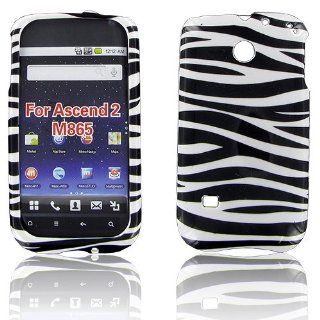Huawei M865 (ASCEND II/Prism) Zebra Protective Case Cell Phones & Accessories