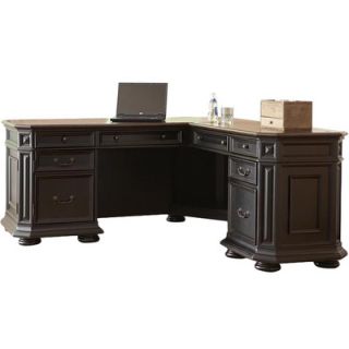 Riverside Furniture Allegro L Shaped Executive Desk and Return 44728