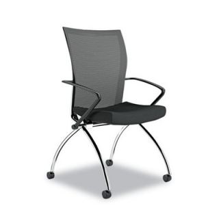 Mayline High Back Mesh Nesting Chair with Arms MLNTSH1BB