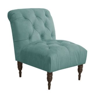 Skyline Furniture Armless Chair 6405 Color Velvet Caribbean
