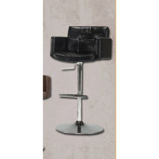 Ultimate Accents 25.5 Adjustable Bar Stool with Cushion GLS 15 Color Black