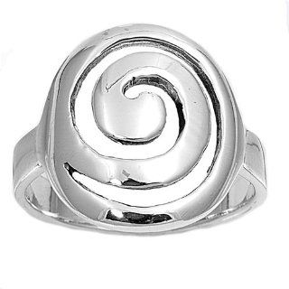 Wicca Pagan Rebirth Symbol 19MM Ring Sterling Silver 925 Jewelry