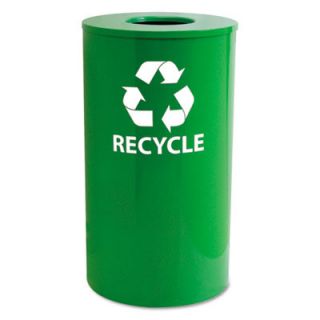 Ex Cell Metal Products Indoor/Outdoor Round Steel Recycling Receptacle, 33 Ga