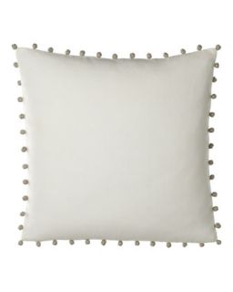 Pillow with French Knot Trim, 18Sq.   Dransfield & Ross House